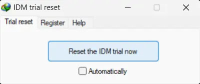 IDM [Internet Download Manager] Trial Reset Tool