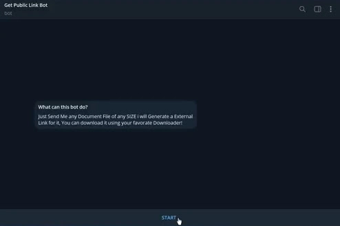 start telegram file downloader bot